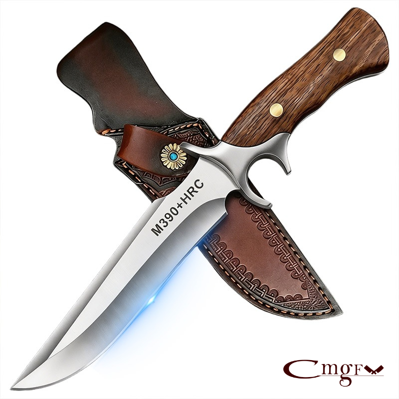 Bushcraft Knife Fixed - Cuchillo de bolsillo para exteriores, acero