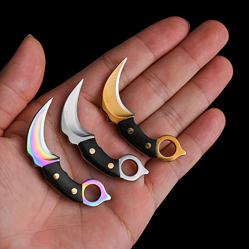 Bushcraft Knife Fixed - Mini cuchillo llavero cuchillo de bolsillo