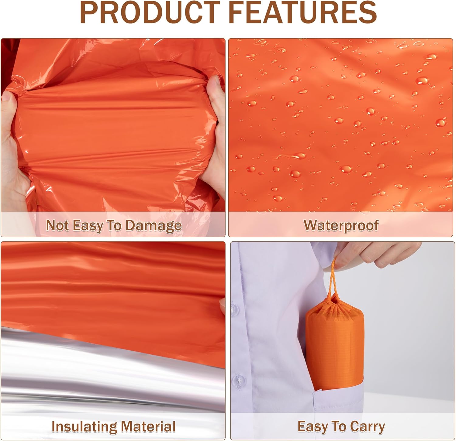 Saco de dormir de emergencia M - Emergency Mylar Tent reseña y precio